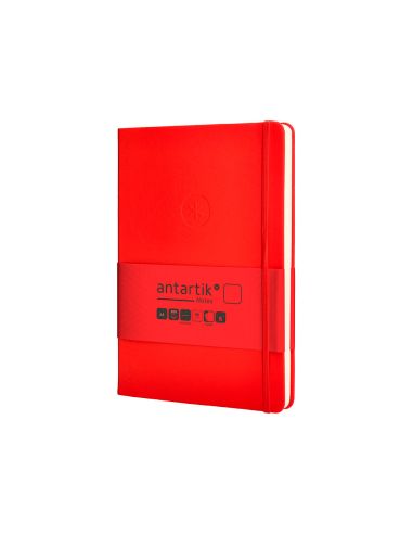 Cuaderno Con Gomilla Antartik Notes Tapa Dura A5 Hojas Lisas Rojo 100 Hojas 80 Gr Fsc