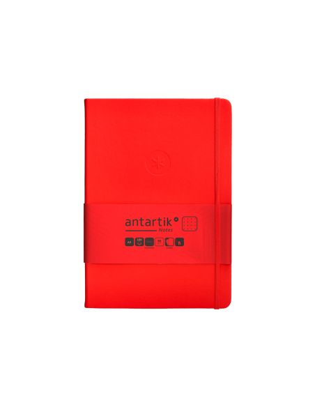 Cuaderno Con Gomilla Antartik Notes Tapa Dura A5 Hojas Puntos Rojo 100 Hojas 80 Gr Fsc