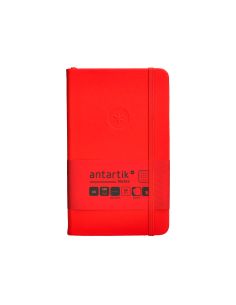 Cuaderno Con Gomilla Antartik Notes Tapa Dura A6 Hojas Cuadricula Rojo 100 Hojas 80 Gr Fsc 2