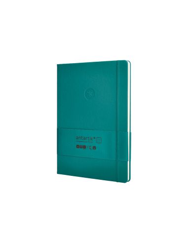 Cuaderno Con Gomilla Antartik Notes Tapa Dura A4 Hojas Rayas Verde Aguamarina 100 Hojas 80 Gr Fsc