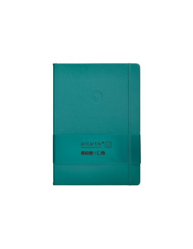 Cuaderno Con Gomilla Antartik Notes Tapa Dura A4 Hojas Cuadricula Verde Aguamarina 100 Hojas 80 Gr