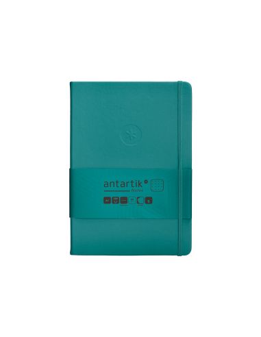 Cuaderno Con Gomilla Antartik Notes Tapa Dura A5 Hojas Puntos Verde Aguamarina 100 Hojas 80 Gr Fsc