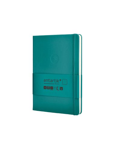 Cuaderno Con Gomilla Antartik Notes Tapa Dura A5 Hojas Puntos Verde Aguamarina 100 Hojas 80 Gr Fsc