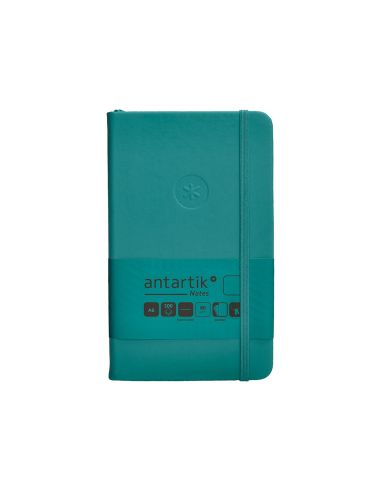 Cuaderno Con Gomilla Antartik Notes Tapa Dura A6 Hojas Lisas Verde Aguamarina 100 Hojas 80 Gr Fsc