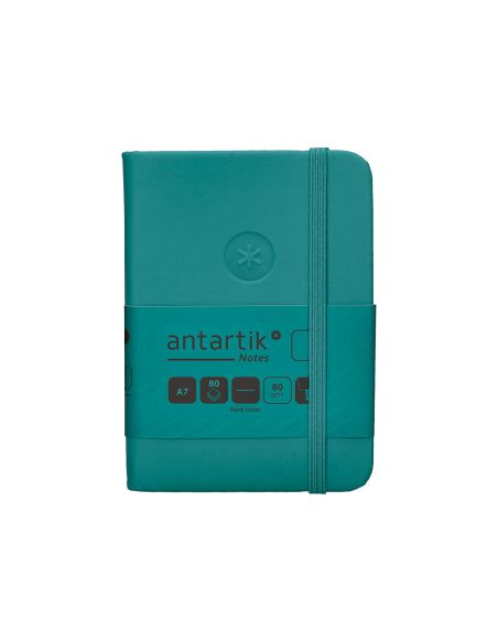 Cuaderno Con Gomilla Antartik Notes Tapa Dura A7 Hojas Lisas Verde Aguamarina 80 Hojas 80 Gr Fsc