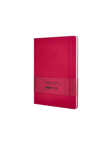 Cuaderno Con Gomilla Antartik Notes Tapa Dura A4 Hojas Cuadricula Burdeos 100 Hojas 80 Gr Fsc