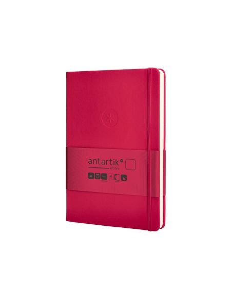 Cuaderno Con Gomilla Antartik Notes Tapa Dura A5 Hojas Lisas Burdeos 100 Hojas 80 Gr Fsc