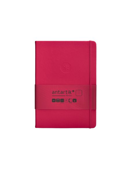 Cuaderno Con Gomilla Antartik Notes Tapa Dura A5 Hojas Puntos Burdeos 100 Hojas 80 Gr Fsc