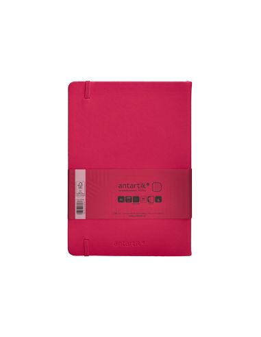 Cuaderno Con Gomilla Antartik Notes Tapa Dura A5 Hojas Puntos Burdeos 100 Hojas 80 Gr Fsc