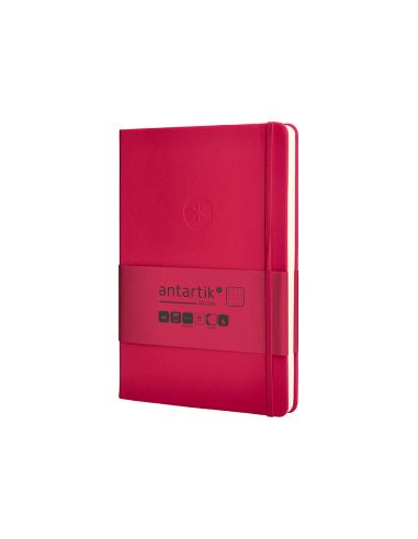 Cuaderno Con Gomilla Antartik Notes Tapa Dura A5 Hojas Puntos Burdeos 100 Hojas 80 Gr Fsc
