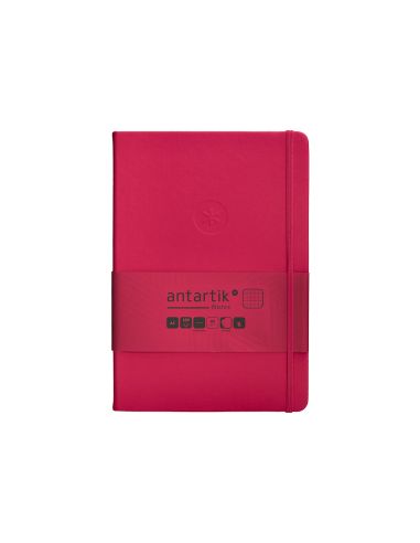 Cuaderno Con Gomilla Antartik Notes Tapa Dura A5 Hojas Cuadricula Burdeos 100 Hojas 80 Gr Fsc