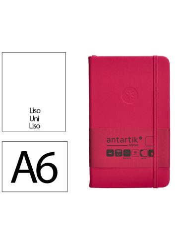 Cuaderno Con Gomilla Antartik Notes Tapa Dura A6 Hojas Lisas Burdeos 100 Hojas 80 Gr Fsc