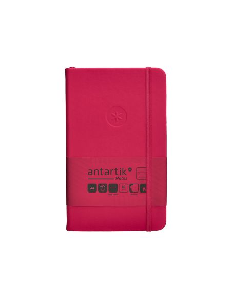 Cuaderno Con Gomilla Antartik Notes Tapa Dura A6 Hojas Rayas Burdeos 100 Hojas 80 Gr Fsc
