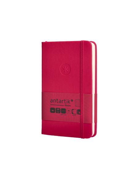 Cuaderno Con Gomilla Antartik Notes Tapa Dura A6 Hojas Cuadricula Burdeos 100 Hojas 80 Gr Fsc
