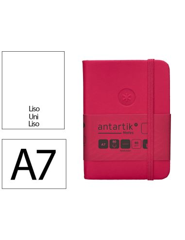 Cuaderno Con Gomilla Antartik Notes Tapa Dura A7 Hojas Lisas Burdeos 80 Hojas 80 Gr Fsc