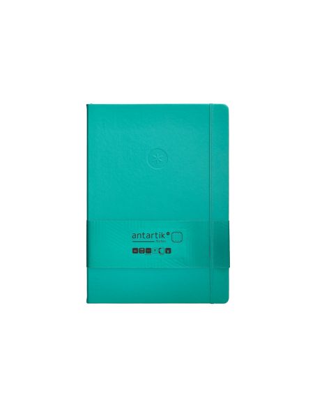 Cuaderno Con Gomilla Antartik Notes Tapa Dura A4 Hojas Puntos Turquesa 100 Hojas 80 Gr Fsc