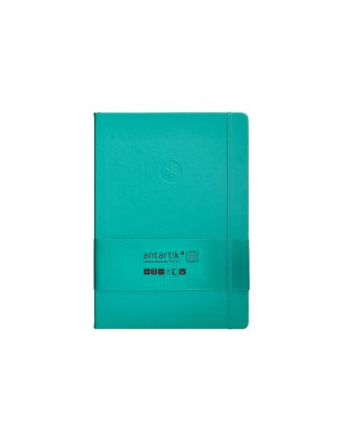Cuaderno Con Gomilla Antartik Notes Tapa Dura A4 Hojas Cuadricula Turquesa 100 Hojas 80 Gr Fsc