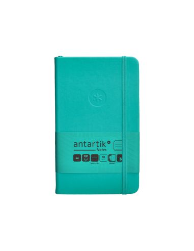 Cuaderno Con Gomilla Antartik Notes Tapa Dura A6 Hojas Rayas Turquesa 100 Hojas 80 Gr Fsc
