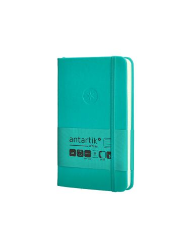 Cuaderno Con Gomilla Antartik Notes Tapa Dura A6 Hojas Rayas Turquesa 100 Hojas 80 Gr Fsc