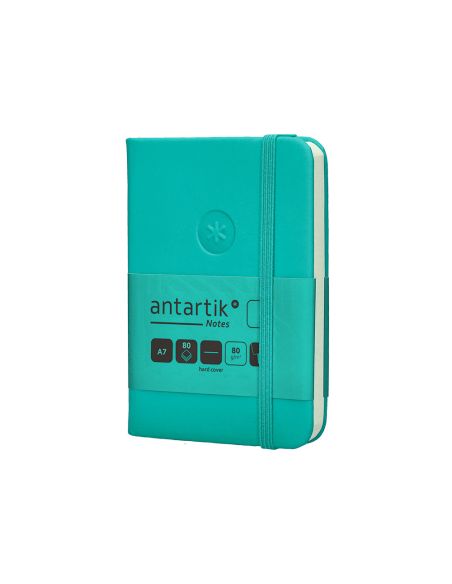 Cuaderno Con Gomilla Antartik Notes Tapa Dura A7 Hojas Lisas Turquesa 80 Hojas 80 Gr Fsc