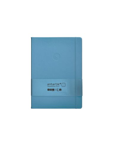 Cuaderno Con Gomilla Antartik Notes Tapa Dura A4 Hojas Puntos Azul Claro 100 Hojas 80 Gr Fsc