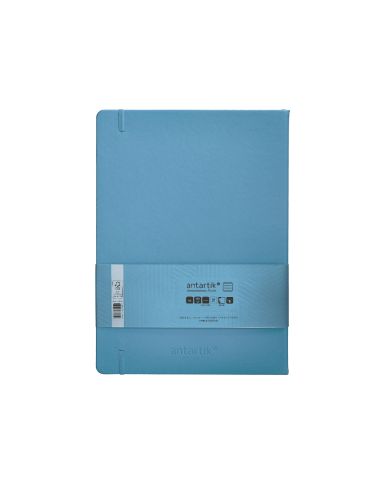 Cuaderno Con Gomilla Antartik Notes Tapa Dura A4 Hojas Rayas Azul Claro 100 Hojas 80 Gr Fsc
