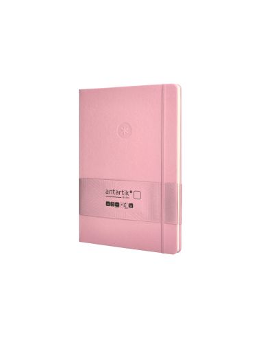 Cuaderno Con Gomilla Antartik Notes Tapa Dura A4 Hojas Lisas Rosa Pastel 100 Hojas 80 Gr Fsc