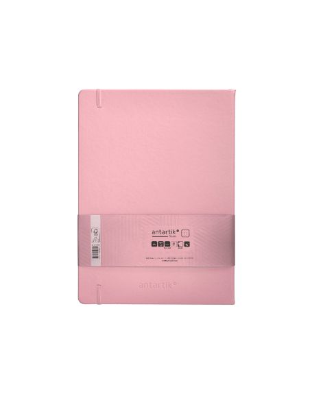 Cuaderno Con Gomilla Antartik Notes Tapa Dura A4 Hojas Puntos Rosa Pastel 100 Hojas 80 Gr Fsc