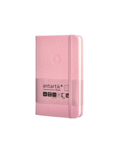 Cuaderno Con Gomilla Antartik Notes Tapa Dura A6 Hojas Rayas Rosa Pastel 100 Hojas 80 Gr Fsc