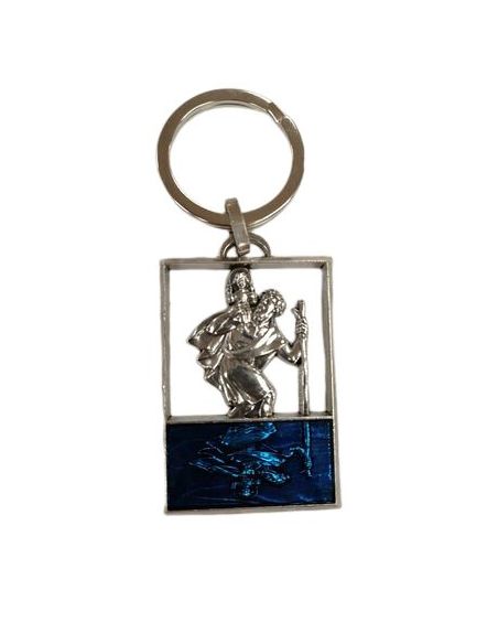 Llavero Metal Calado San Cristobal Reflejo Agua