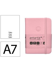 Cuaderno Con Gomilla Antartik Notes Tapa Dura A7 Hojas Lisas Rosa Pastel 80 Hojas 80 Gr Fsc
