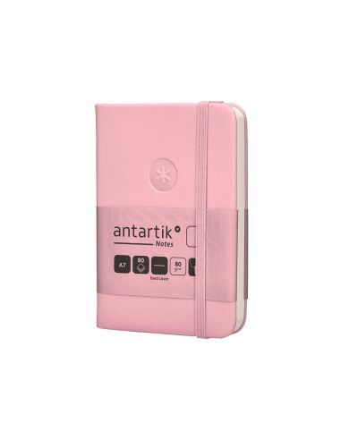 Cuaderno Con Gomilla Antartik Notes Tapa Dura A7 Hojas Lisas Rosa Pastel 80 Hojas 80 Gr Fsc