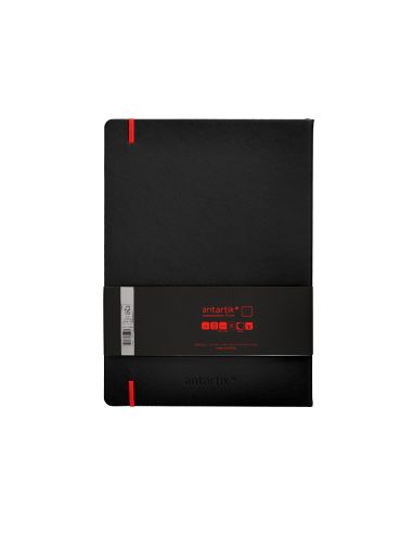 Cuaderno Con Gomilla Antartik Notes Tapa Dura A4 Hojas Puntos Negro Y Rojo 100 Hojas 80 Gr Fsc