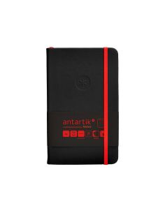 Cuaderno Con Gomilla Antartik Notes Tapa Dura A6 Hojas Rayas Negro Y Rojo 100 Hojas 80 Gr Fsc 2