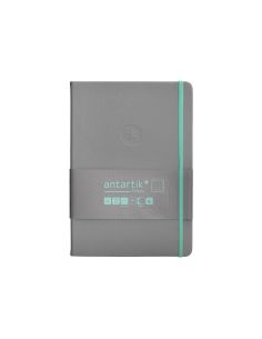 Cuaderno Con Gomilla Antartik Notes Tapa Dura A5 Hojas Puntos Gris Y Turquesa 100 Hojas 80 Gr Fsc 2