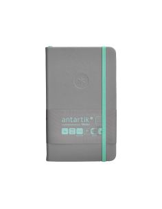 Cuaderno Con Gomilla Antartik Notes Tapa Dura A6 Hojas Cuadricula Gris Y Turquesa 100 Hojas 80 Gr Fsc 2