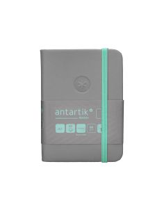 Cuaderno Con Gomilla Antartik Notes Tapa Dura A7 Hojas Lisas Gris Y Turquesa 80 Hojas 80 Gr Fsc 2