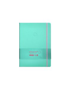Cuaderno Con Gomilla Antartik Notes Tapa Dura A4 Hojas Lisas Rosa Y Turquesa 100 Hojas 80 Gr Fsc 2