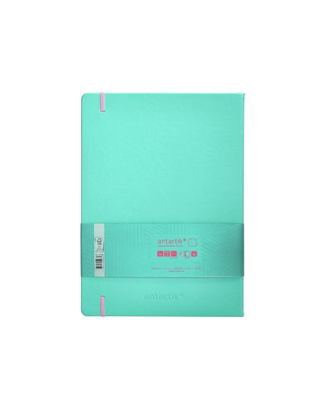Cuaderno Con Gomilla Antartik Notes Tapa Dura A4 Hojas Puntos Rosa Y Turquesa 100 Hojas 80 Gr Fsc