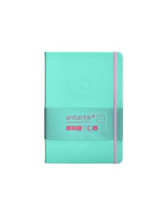 Cuaderno Con Gomilla Antartik Notes Tapa Dura A5 Hojas Rayas Rosa Y Turquesa 100 Hojas 80 Gr Fsc 2