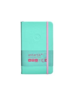 Cuaderno Con Gomilla Antartik Notes Tapa Dura A6 Hojas Lisas Rosa Y Turquesa 100 Hojas 80 Gr Fsc 2
