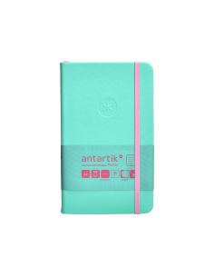 Cuaderno Con Gomilla Antartik Notes Tapa Dura A6 Hojas Cuadricula Rosa Y Turquesa 100 Hojas 80 Gr Fsc 2