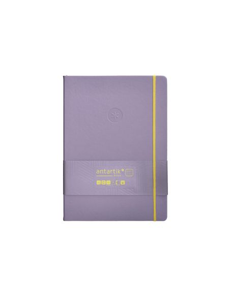 Cuaderno Con Gomilla Antartik Notes Tapa Dura A4 Hojas Rayas Morado Y Amarillo 100 Hojas 80 Gr Fsc