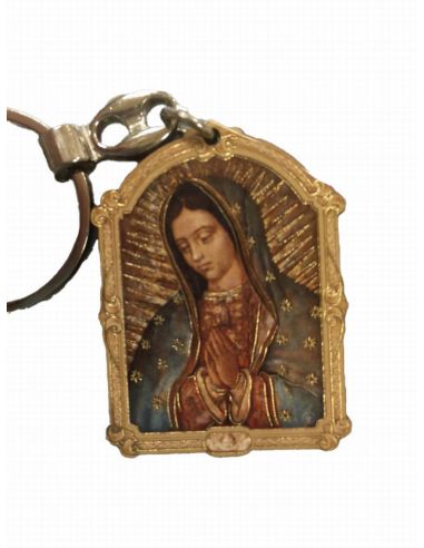Llavero Madera Oro 7X9X0,5Cm Guadalupe