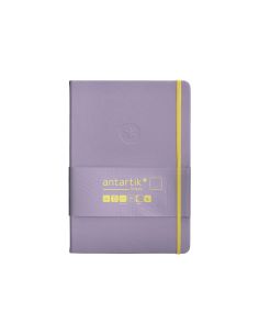 Cuaderno Con Gomilla Antartik Notes Tapa Dura A5 Hojas Lisas Morado Y Amarillo 100 Hojas 80 Gr Fsc 2