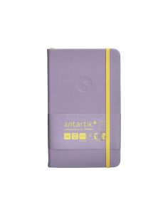 Cuaderno Con Gomilla Antartik Notes Tapa Dura A6 Hojas Rayas Morado Y Amarillo 100 Hojas 80 Gr Fsc 2