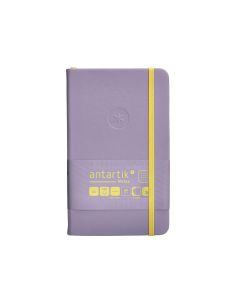 Cuaderno Con Gomilla Antartik Notes Tapa Dura A6 Hojas Cuadricula Morado Y Amarillo 100 Hojas 80 Gr Fsc 2