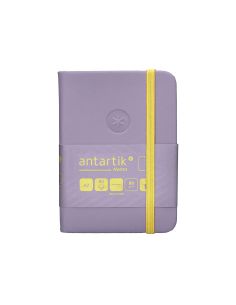 Cuaderno Con Gomilla Antartik Notes Tapa Dura A7 Hojas Lisas Morado Y Amarillo 80 Hojas 80 Gr Fsc 2