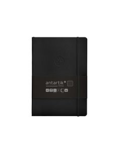 Cuaderno Con Gomilla Antartik Notes Tapa Blanda A5 Hojas Cuadricula Negro 80 Hojas 80 Gr Fsc 2