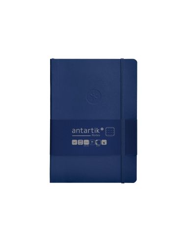 Cuaderno Con Gomilla Antartik Notes Tapa Blanda A5 Hojas Puntos Azul Marino 80 Hojas 80 Gr Fsc